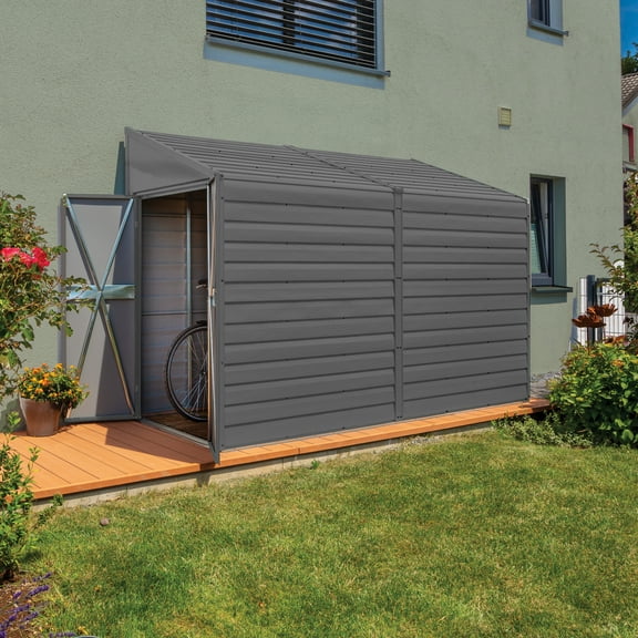 Arrow Yardsaver 4 x 10 x 6.8 ft Charcoal Yardsaver Steel Storage Shed