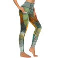 thumbnail image 4 of Marble Texture High Waisted Leggings for Women No See Through Tummy Control Buttery Soft Yoga Pants for Workout Athletic Running, 4 of 6