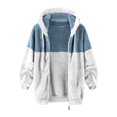 thumbnail image 4 of Women's 2024 Winter Cozy Coats Fleece Lined Sherpa Jacket Thick Fuzzy Tops Hoodie Full Zip Heat Warm Jackets White XL, 4 of 5
