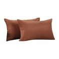 thumbnail image 5 of 3S Brother's Solid Cushion Cover Super Soft & Cozy Home Décor Throw Pillow Case for Chair Couch Bedroom & Livingroom Décor Pillowcase with Invisible Zipper Set of 2 Pieces - Brick 12"x20" Each, 5 of 8