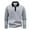 Gray, variant on Workout Tops for Men,Solid - Hued Long - Sleeve Button - Down Classic Turndown Collar Beige 3XL