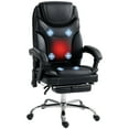 thumbnail image 3 of Vinsetto Vibration Massage Office Chair PU Leather Heat, Black, 3 of 10