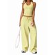 thumbnail image 3 of Pantalones Deportivos Casuales Holgados de Pierna para Mujer, Rectos, de Tiro Bajo, con Bolsillos con Cordón Elástico Amarillo XL, 3 of 8