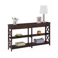 thumbnail image 3 of Convenience Concepts Oxford 2 Drawer 60 inch Console Table with Shelves, 3 of 4