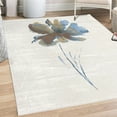 thumbnail image 1 of Watercolor Flower Decorative Rug, Single Poppy Flower on Plain Clear Background Nature Inspired Romantic, Quality Carpet for Bedroom Dorm and Living Room, 6 Sizes, Azure Blue, by Ambesonne, 1 of 4