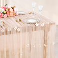 thumbnail image 4 of Luoluohouse Mantel De Tul Decoración De Mesa De Boda: Camino De Mesa De Perlas De Flores De 10 Pies, Mantel De Encaje De Tela De Tul Champán Para Mesa De Postre, Decoración Romántica De Mesa De Boda,, 4 of 5