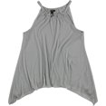 thumbnail image 1 of Alfani Blusa metálica con adornos para mujer, gris, grande, 1 of 2