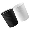thumbnail image 3 of Office Trash Can Simple Look Design Plastic Waste Bin 2Pcs Black Circular Shape Storage for Bedroom Hotel, 3 of 5