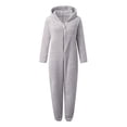thumbnail image 2 of Mchoice Winter Warm Pajamas for Women Fleece Onesie Cute Long Sleeve Hooded Jumpsuit Nightgown Soft Sleepwear Onesie Pajamas for Women on Clearance, 2 of 5