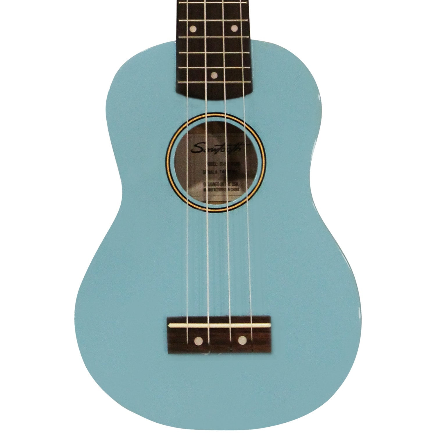 Sawtooth Basswood Soprano Ukulele, Daphne Blue, w/ Nylon Bag, Pitch Pipe & Quick Start Guide