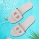 thumbnail image 1 of Sandalias planas de playa para mujer, sandalias de verano, sandalias de cuero suave (Blanco 36), 1 of 9