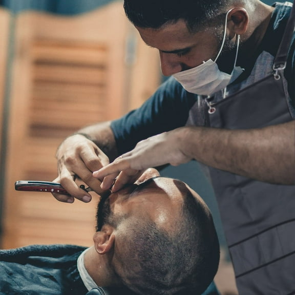 LOLIPPYY Suspender Apron in Black with Pockets Ideal for Barber Shop and Commercial Use