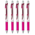 thumbnail image 2 of Pentel Energel BL77 Retractable Gel Ink Rollerball Pen - 0.7mm - 54% Recycled - Pink Pack of 5 in Pillow Packaging, 2 of 4