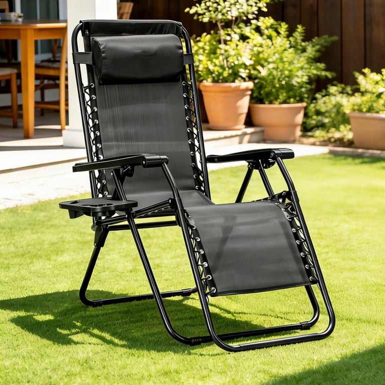 HaiCube Zero Gravity Reclining Chair with Cup Holder Tray and Headrest photo 8