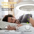 thumbnail image 6 of 19'' Ceiling Fan with Lights & Remote Control, Low Profile Flush Mount, 3000K-6000K Dimmable LED, 6 Wind Speeds Reversible Modern Ceiling Fan Light, 6 of 10