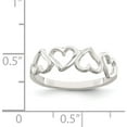 thumbnail image 3 of Sterling Silver D/C Heart Ring (Size 8) Made In United States qr108-8, 3 of 5
