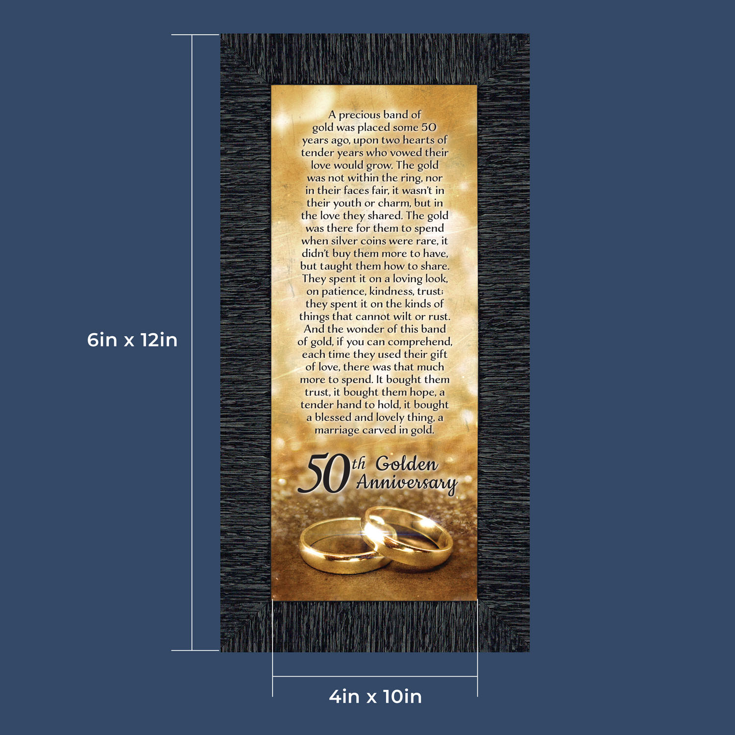 50th Wedding Anniversary Gifts for Parents, 50th Anniversary Decorations for Party, Golden Anniversary 50 Year Gifts, 50th Anniversary Gifts for Couples, Gift with 50th Anniversary Card 7318CH - image 2 of 8