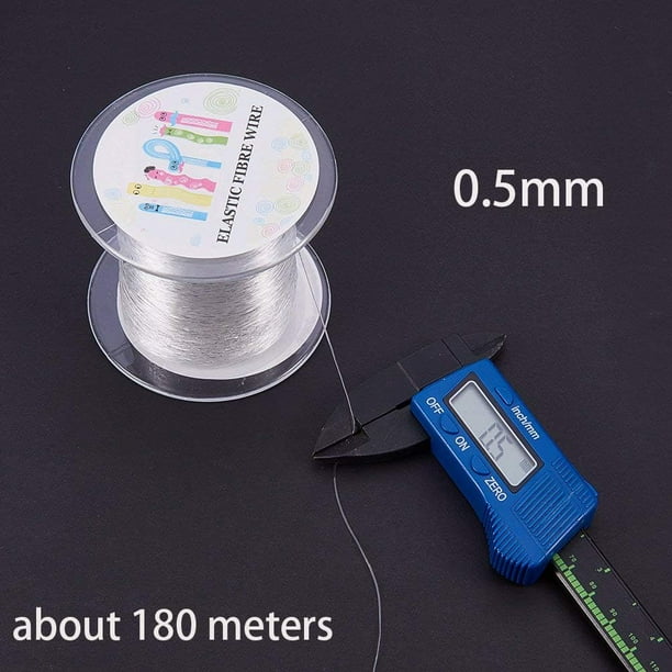 ZEONHEI 2 Rollos, 100 M X 1 Mm, Cordón Elástico De Perlas Arcoíris Para Manualidades, Cuerda De Goma, Cuerda De Perlas Coloridas, Hilo De Perlas Para Joyas, Manualidades, Pulseras De Perlas