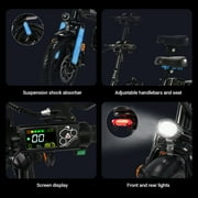 Inlife 14 Folding Electric Bike 15AH Battery Ebike 900W Electric Folding Bicycle 35 Miles Range