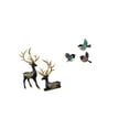 thumbnail image 6 of CarpNettore Reindeer Elk Resin Statue and Wooden Bird Wall Art Collection for Cabinet Tabletop Wedding Housewarming Garden Study Room Farmhouse Decor, 6 of 8