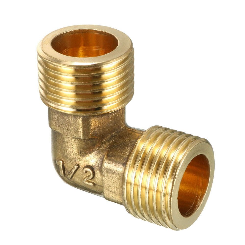 Brass Elbow Pipe Fitting 90 Degree 1/2PT Male x 1/2PT Male Connector