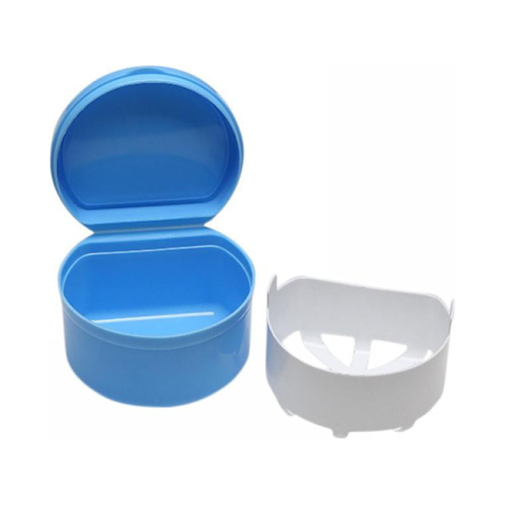 Large Denture Cups Holder for Soaking Dentures, Retainer Cleaner Case