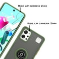 thumbnail image 4 of CoverON For LG K92 5G Phone Case, Ring Holder Kickstand Magnetic Mount Clear Hard Back Cover Rubber Bumper, Army Green, 4 of 8