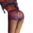 thumbnail image 1 of PEASKJP Culottes en Coton Taille Haute pour Femmes, Violet TTG, 1 of 5