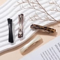 thumbnail image 6 of CozeLy Hair Barrettes for Women 4PCS Small Hair Clips for Women Flat Tortoise French Barrette Clips 2.56 Inch Curved Glossy Thin Hair Accessories Set, 6 of 8