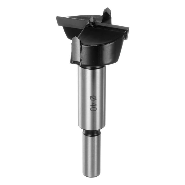 Broca Forstner Uxcell para Trabajos en Madera, 1-19/32in (40mm) Punta de Carburo, Cortador de Vástago Redondo para Abrir Agujeros en Madera