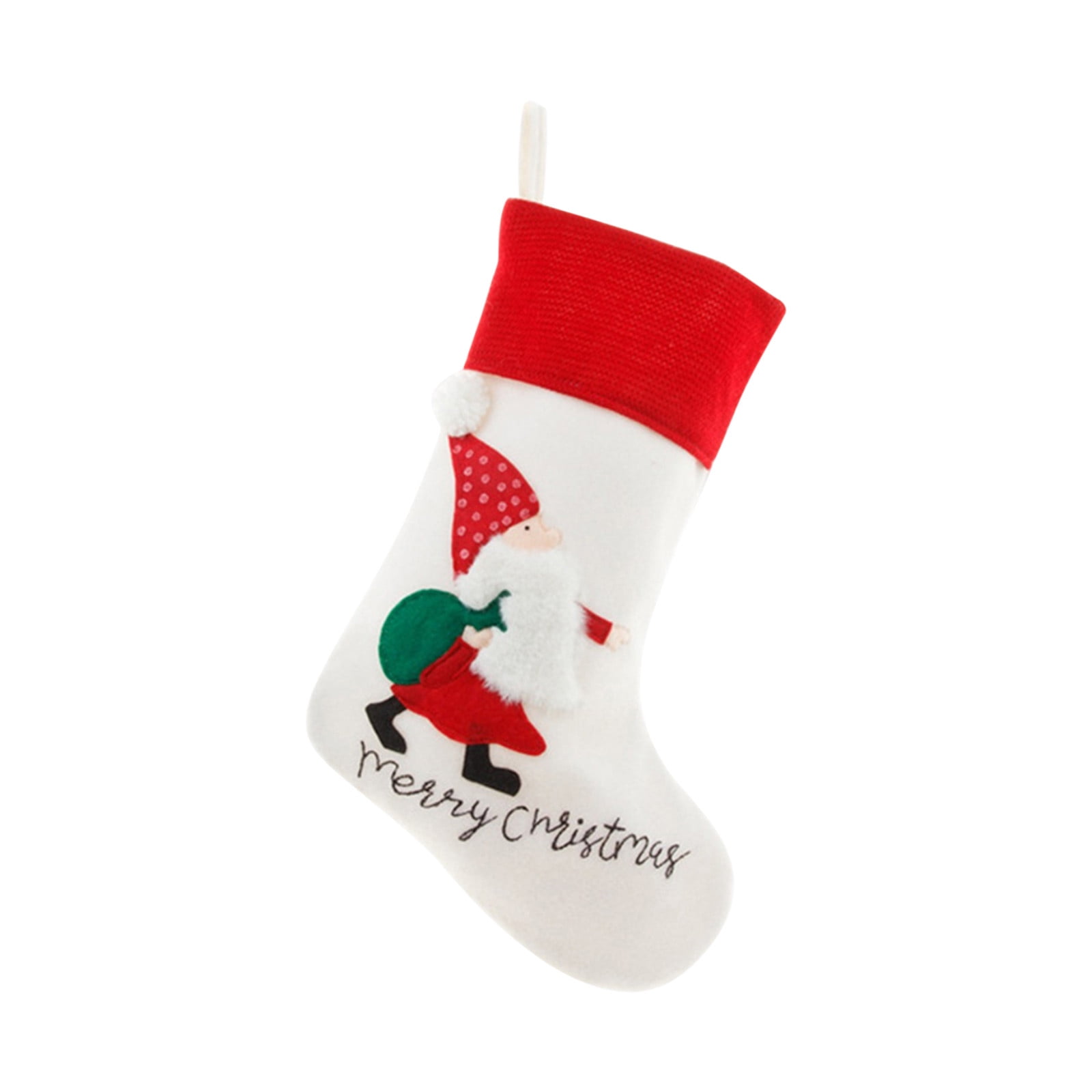 Christmas Apple Gift Candy Bag Merry Christmas Santa Claus Snowman Sock Decor 