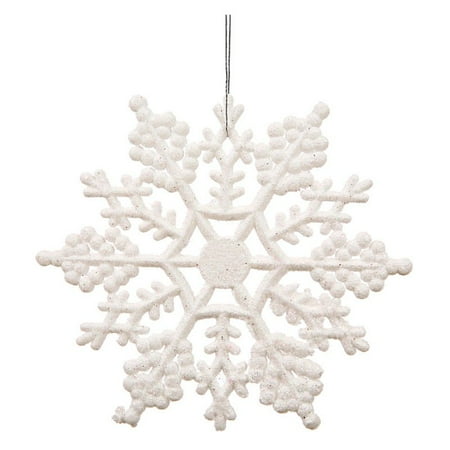 Vickerman 8" Glitter Snowflake Christmas Ornaments, Pack of 12