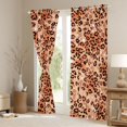 thumbnail image 3 of Homewish Brown Cheetah Print Blackout Curtains, Animal Curtains Pack of 2 (42x84 Each), 3 of 5