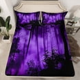 thumbnail image 2 of Feelyou Woodland Botanical Full Size Sheets for Adult, Purple Tree Plant Bed Sheets, Rustic Farmhouse Sheet Sets, Luxury Bedroom Decor, 4pcs, 2 of 7