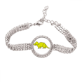 thumbnail image 1 of EsES Armadura de herbívoro dinosaurio Pulsera de tobillera de cadena de tenis, joyería de diamantes, 1 of 3