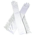 thumbnail image 3 of Opolski 1 Pair Performance Gloves Solid Color Anti-slip Fashion Comfortable Wide Application Latin Dance Accessory Nylon Popular Accessory Stretchy Long Fringe Tassel Gloves for Stage White, 3 of 8