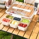 thumbnail image 5 of Bandeja Para Servir Dividida, 9 Compartimentos, Caja Para Aperitivos, Recipiente Para Embutidos, Plástico Con Tapa Y Asa Para Fiestas, Entretenimiento, Picnic, 5 of 7