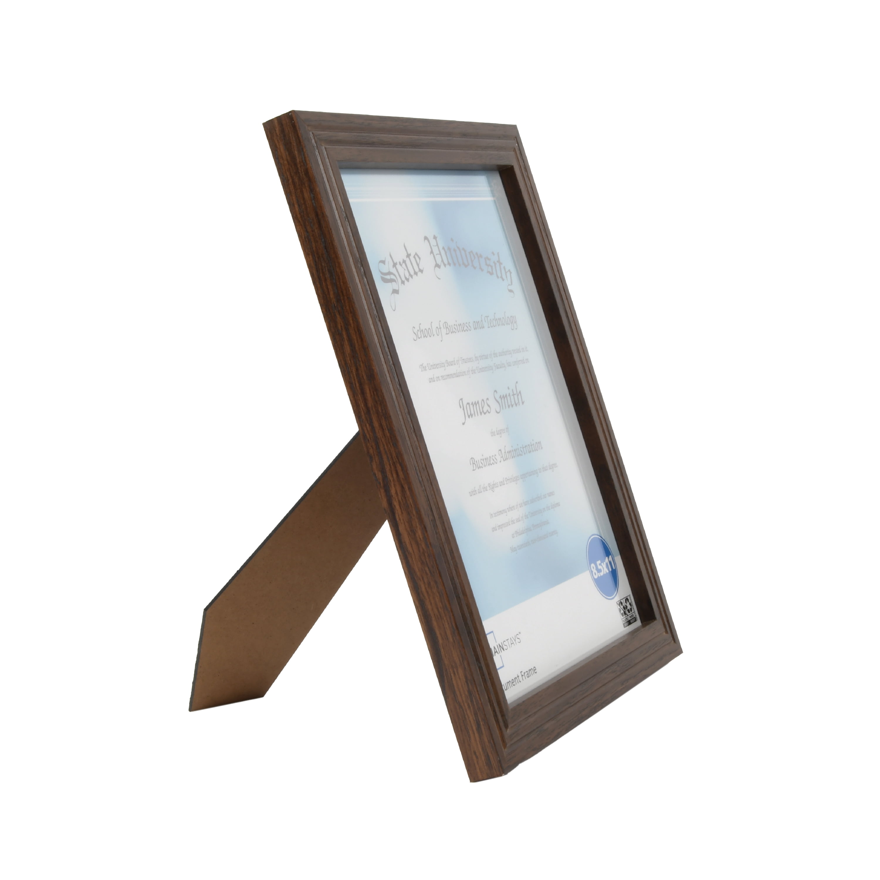 Mainstays – 8.5x11 Picture Frame – Walnut Document Frame Wall or Tabletop Photo Frame