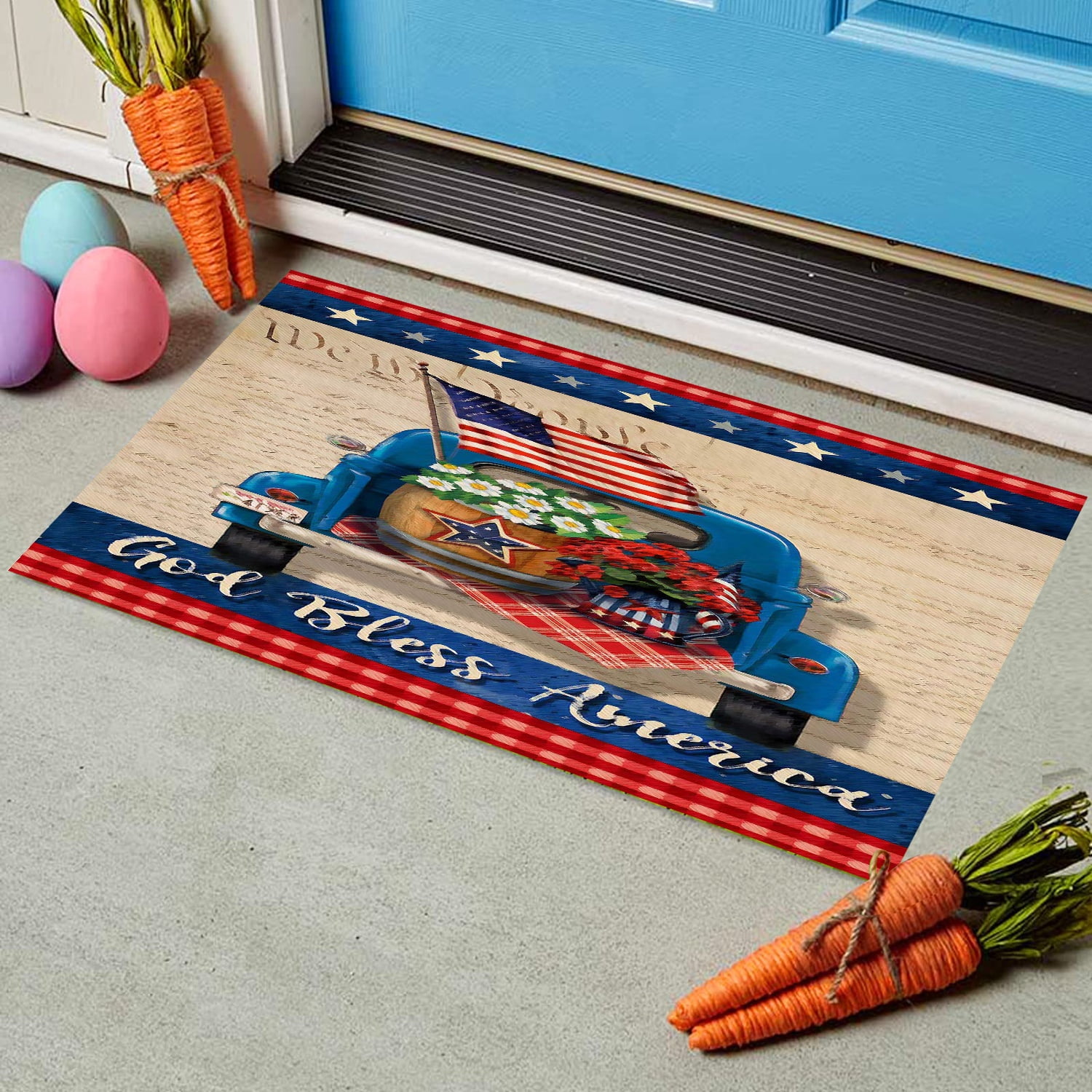 American Flag Door Mat Outdoor,Christmas Mat,Christmas Doormat