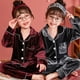 thumbnail image 3 of Conjunto de Pijamas de terciopelo Coral para niños y niñas, ropa de dormir de franela cálida de manga larga, traje de año nuevo para el hogar, Navidad, Invierno, 3 of 4
