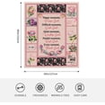thumbnail image 4 of Christian Prayer Gift Blanket Religious Spiritual Throw Blanket Ultra Soft Cozy Fleece Flower Bible Verse Gift Fuzzy Plush Bedding Blankets for Kids Teens Adults Girls Boys Women Men 60"x50", 4 of 6