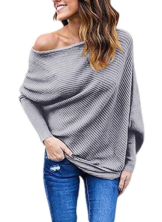 Loose Pullover Sweater Knit Jumper 