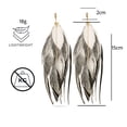 thumbnail image 3 of VANGANIA Aretes largos mujer de plumas joyería fina ideal en regalos para mujer, 3 of 5