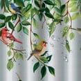 thumbnail image 5 of Orinice  Green Leaves Birds Shower Curtain Spring Hanging Vine Decorative Bath Curtain  Polyester Fabric Waterproof Bathroom Curtain with 12 Hooks 60x72, 5 of 7