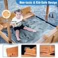 thumbnail image 5 of Suumerpety Sand Boxes with Cover for Kids, Large Sandbox with Lid and Canopy, Foldable Bench Seats Outdoor Wooden Playset for Children Ages 4-8, 5 of 12