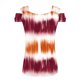 thumbnail image 5 of Fiudx Ropa de Mujer Blusas Plegables con Cuello En V para Mujer, Camisas con Hombros Descubiertos, Top de Manga Corta Estampado, 5 of 5