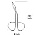 thumbnail image 5 of MT Curved Eyebrow Tweezer Stainless Steel Scissors, 3.25", 5 of 5