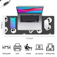 thumbnail image 5 of Long Mouse Pads for Desk,Gray Halloween Skulls Desk Mats on Top Of Desks, Desk Mouse Pad Extra Large with 3mm Non-Slip Base and Stitched Edge for Gaming,Office,Work,Home 31.5"x11.8", 5 of 6