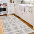 thumbnail image 5 of ReaLife Rugs Machine Washable Area Rug Runner - Living Room Bedroom Bathroom Kitchen Entryway Office - Non-Slip Baking Low Pile Stain Resistant Premium - Modern Geometric - Remi - Beige 2'6" x 8', 5 of 10