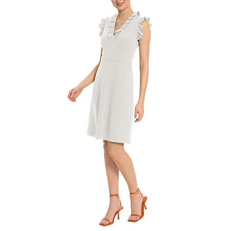Maggy london crepe ruffle cheap dress
